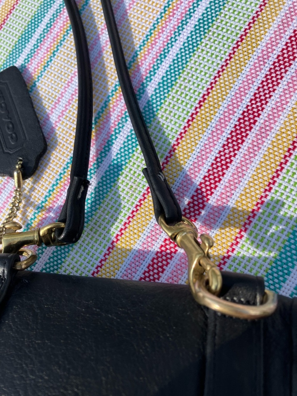 Coach Vintage Black Leather Belt Bag - Picture 6 of 10